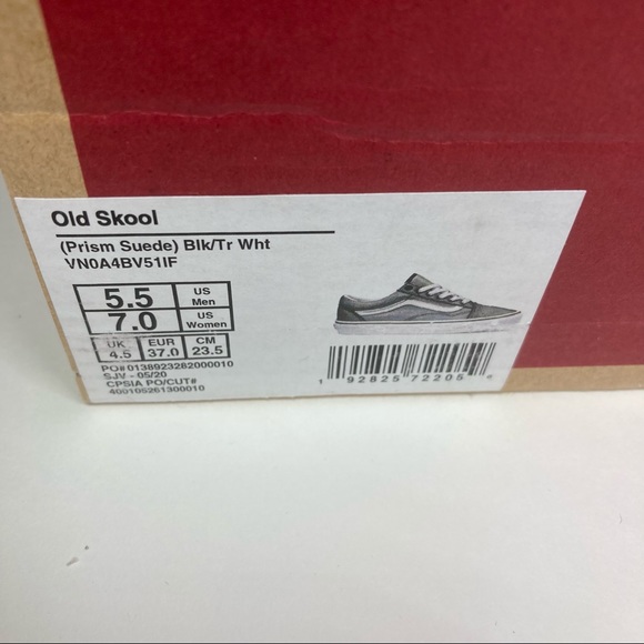 Vans Old Skool Prism Suede Sneakers Women’s Size 7 50% Off - Picture 7 of 8